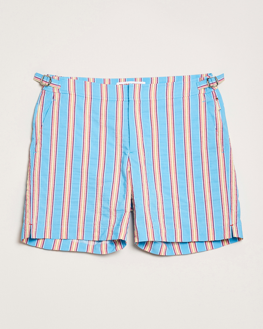Hombres | Bañadores | Orlebar Brown | Bulldog Deckchair Stripe Swimshorts Blue Multi