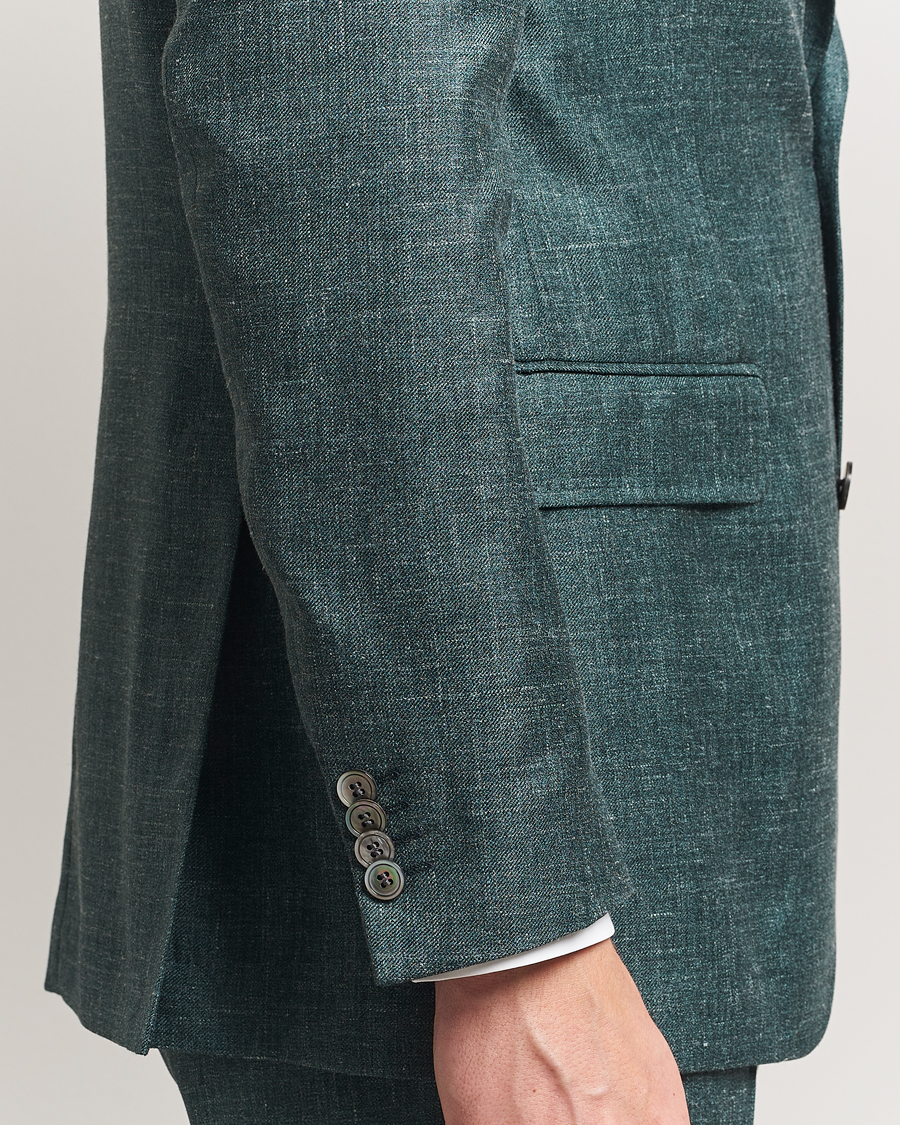 Hombres | Blazers | Oscar Jacobson | Fellow EVO Wool/Silk/Linen Blazer Green