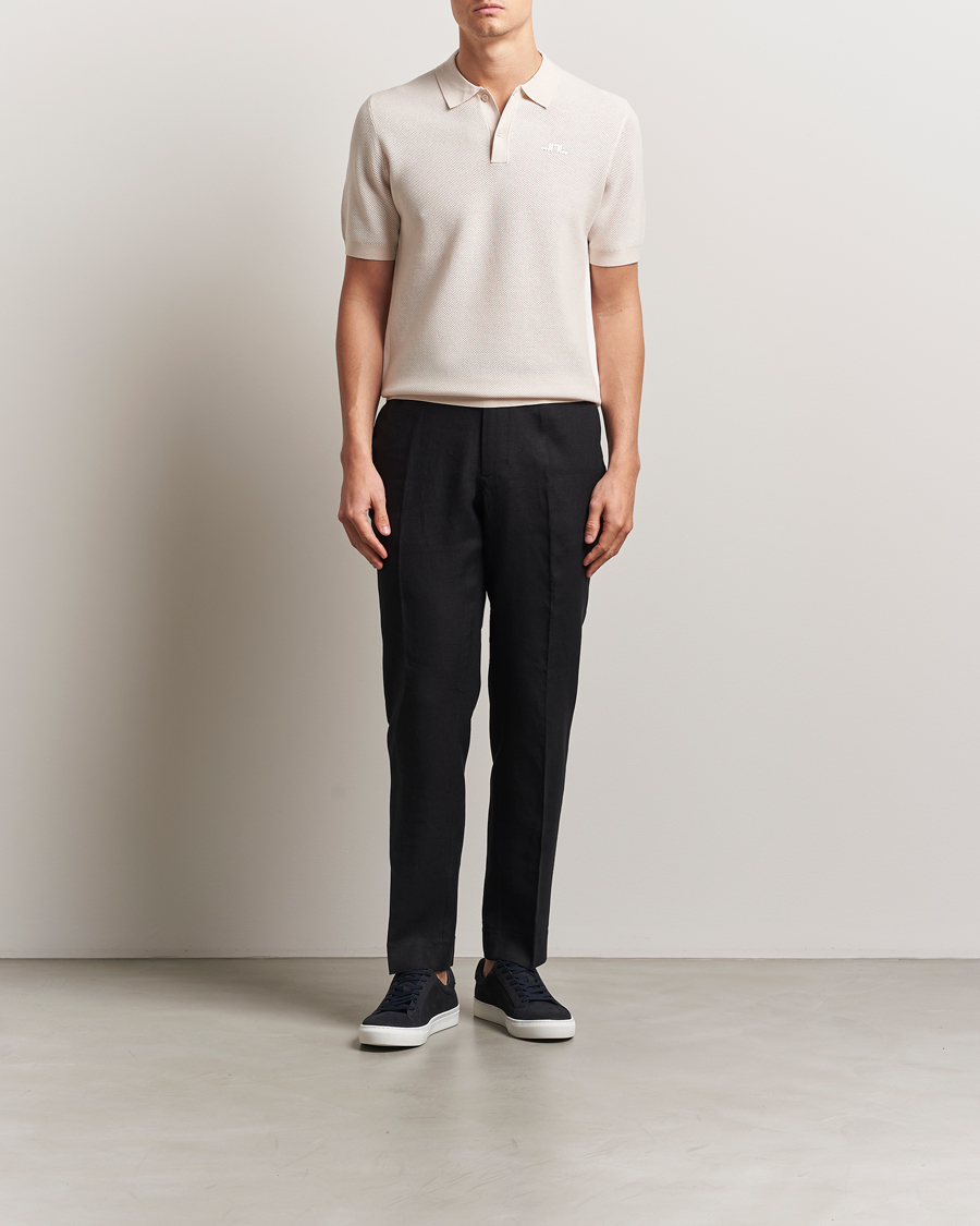 Hombres | Pantalones | J.Lindeberg | Soren Drape Linen Pants Black