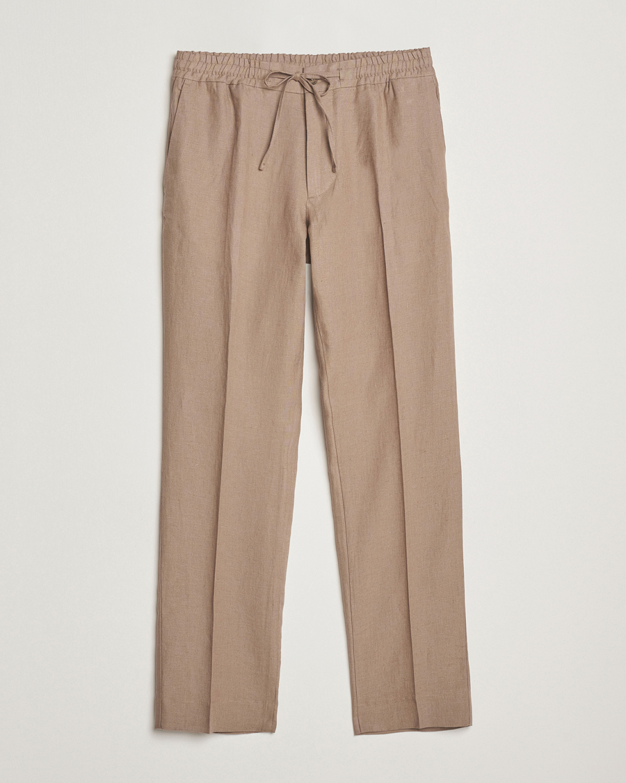 Hombres | Pantalones | J.Lindeberg | Soren Drape Linen Pants Nutmeg