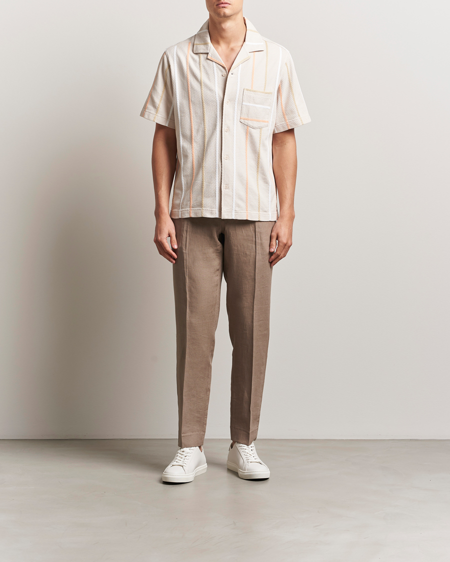 Hombres | Pantalones | J.Lindeberg | Soren Drape Linen Pants Nutmeg