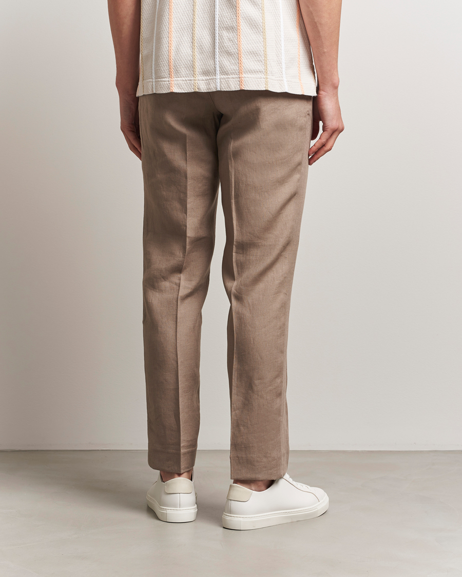 Hombres | Pantalones | J.Lindeberg | Soren Drape Linen Pants Nutmeg