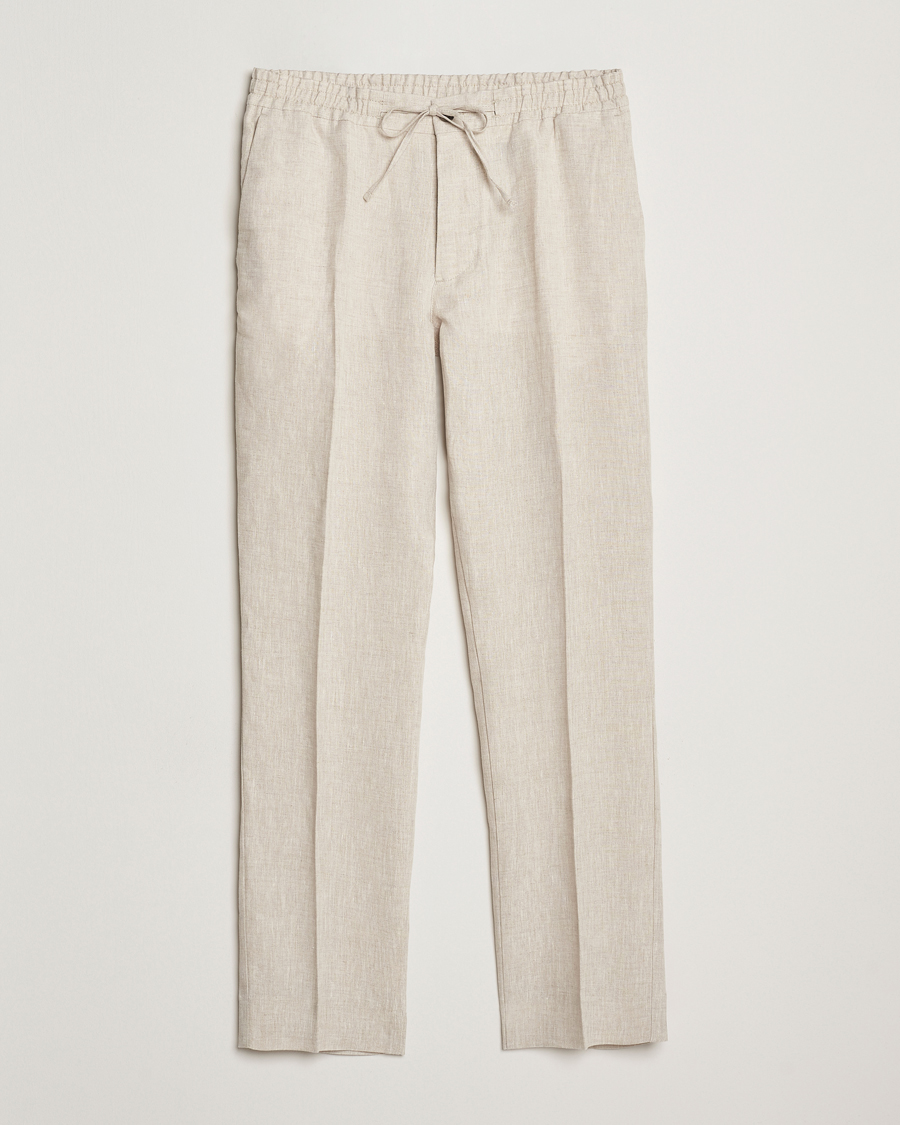 Hombres | Pantalones | J.Lindeberg | Soren Drape Linen Pants Moonbeam