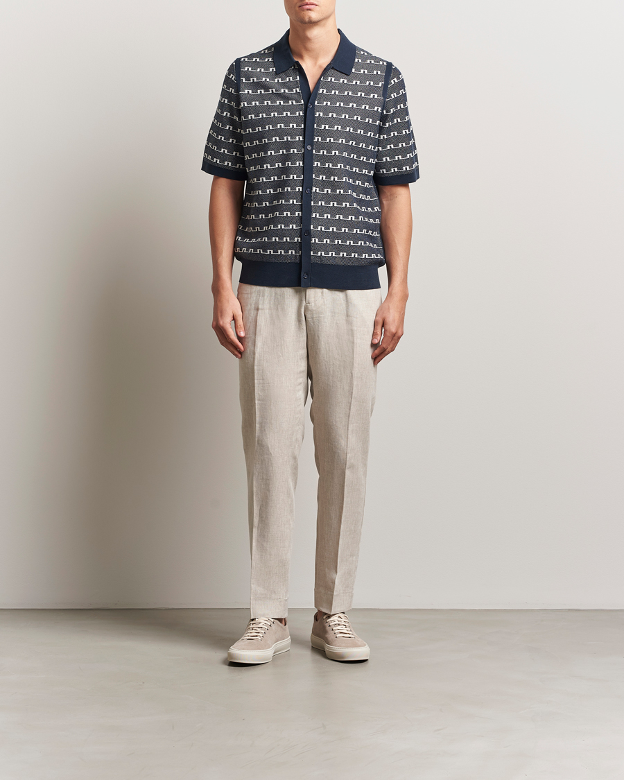 Hombres | Pantalones | J.Lindeberg | Soren Drape Linen Pants Moonbeam