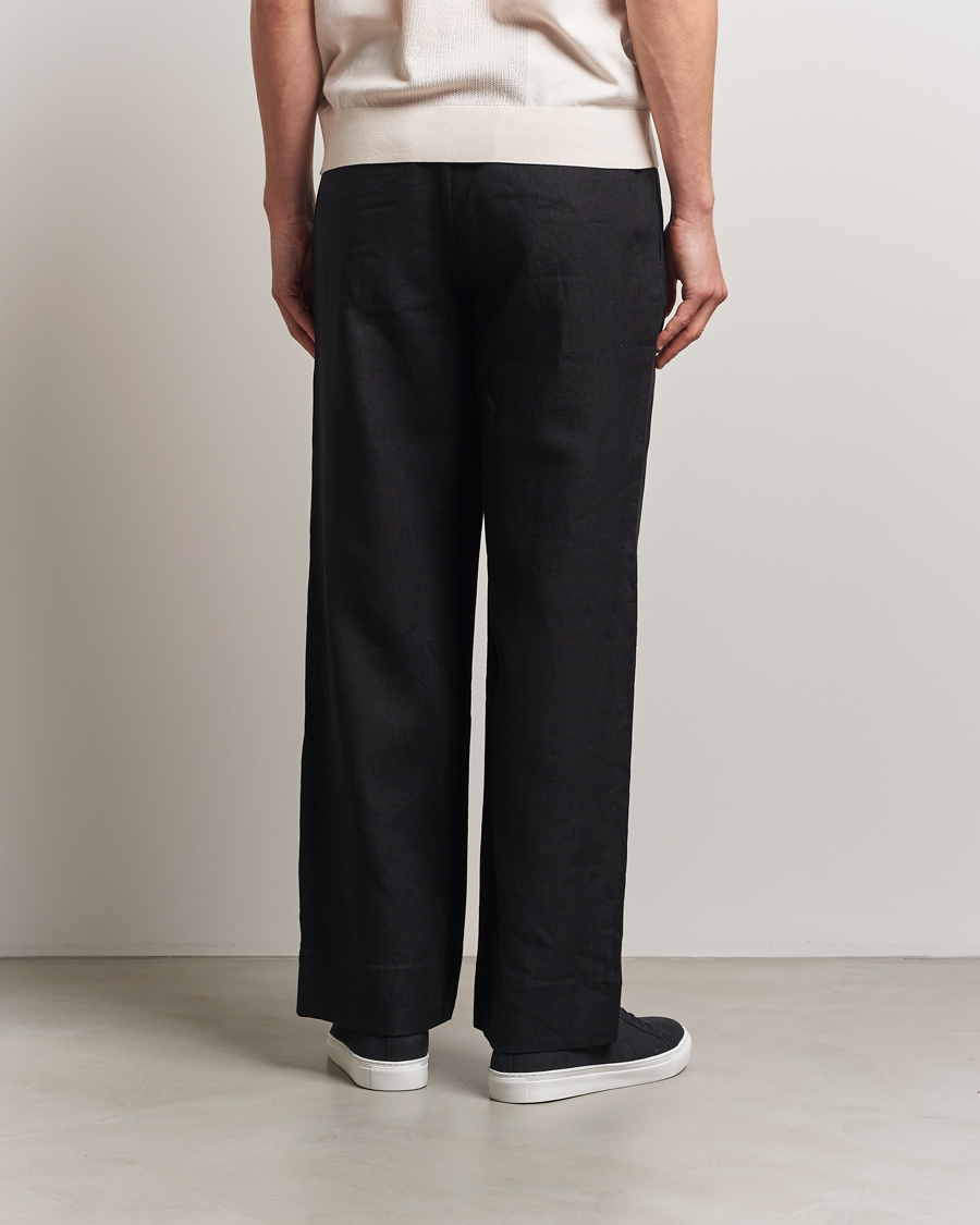Hombres | Pantalones | J.Lindeberg | Noah Drape Linen Pants Black