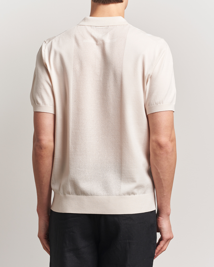 Hombres | Polos | J.Lindeberg | Reymond Stripe Knit Polo Moonbeam