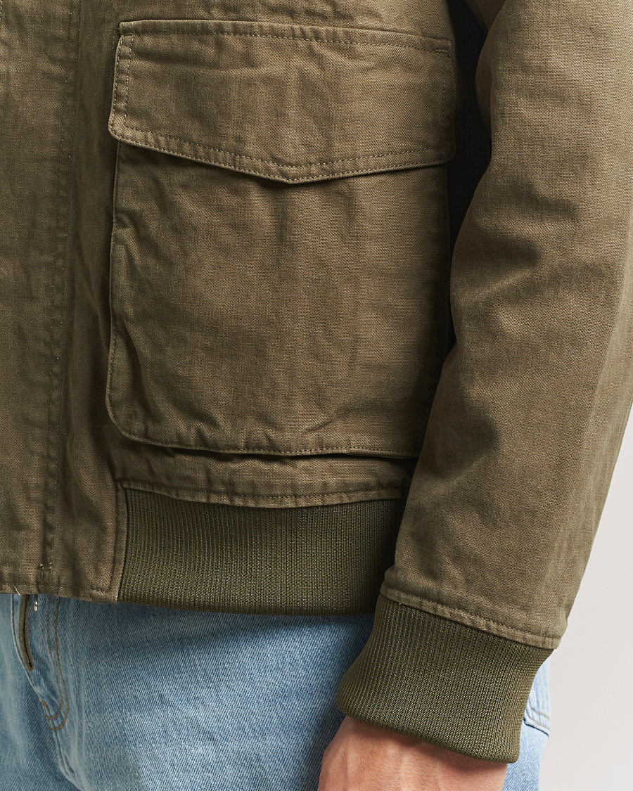 Hombres | Abrigos y chaquetas | A Day's March | Bader Cotton Flight Jacket Olive