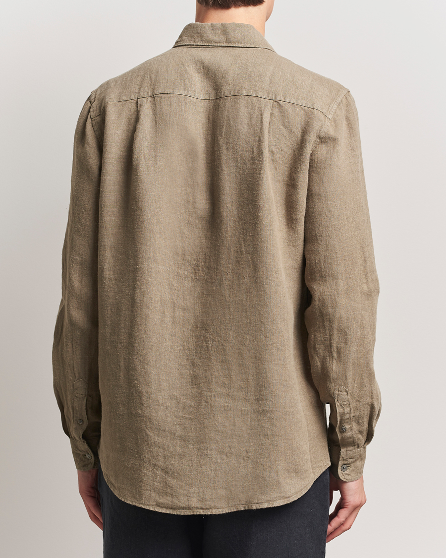 Hombres | Camisas | A Day's March | Abu Linen Shirt Clay