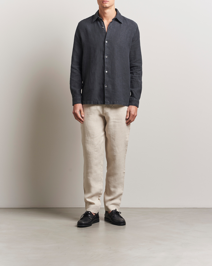Hombres | Pantalones | A Day's March | Madu Linen Trousers Oyster