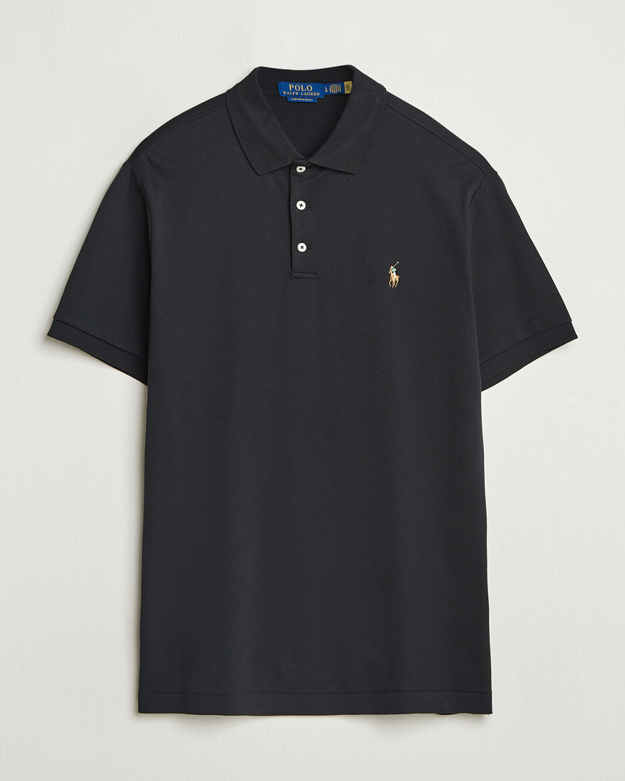 Hombres | Polos | Polo Ralph Lauren | Custom Slim Fit Cotton Polo Polo Black