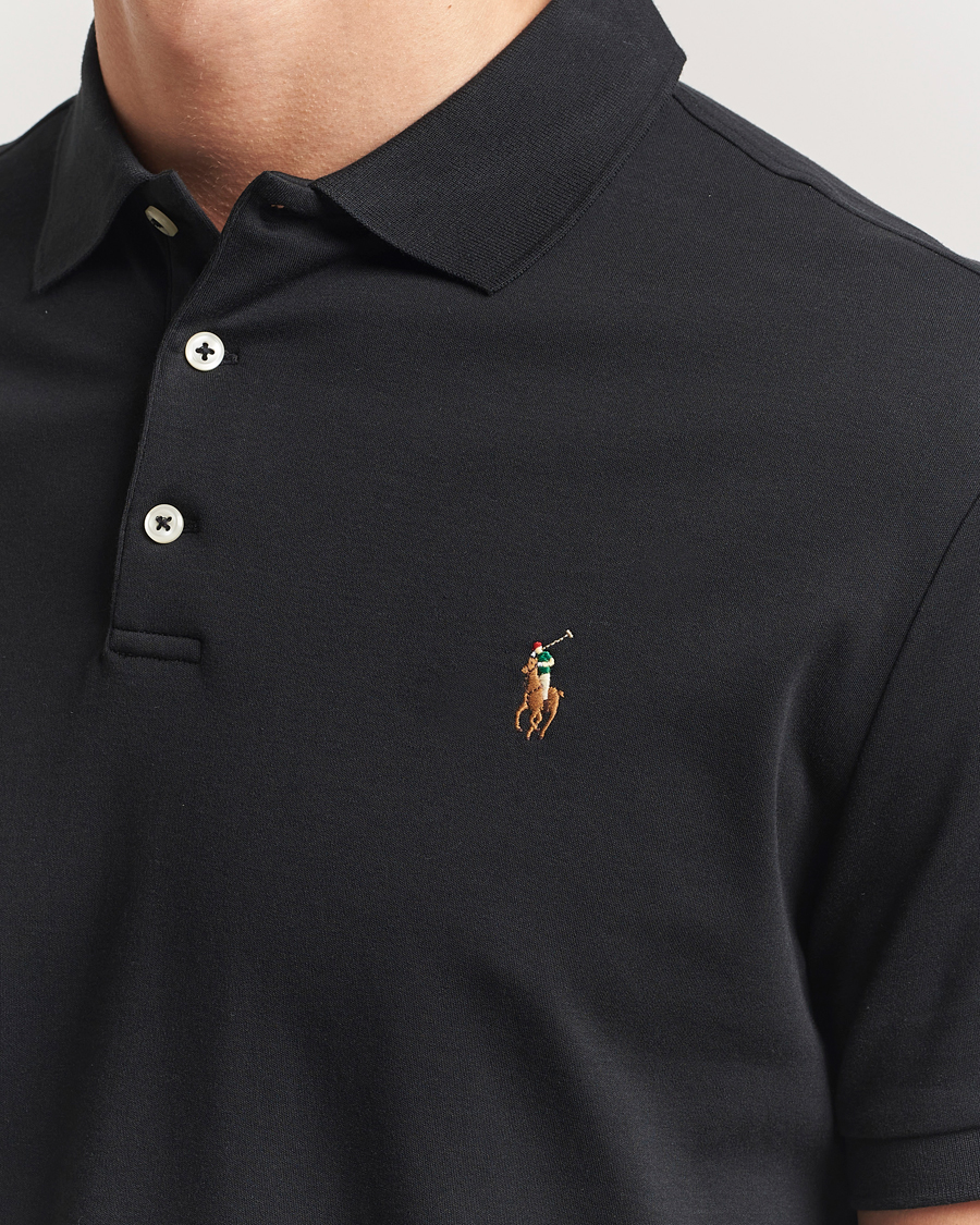 Hombres | Polos | Polo Ralph Lauren | Custom Slim Fit Cotton Polo Polo Black