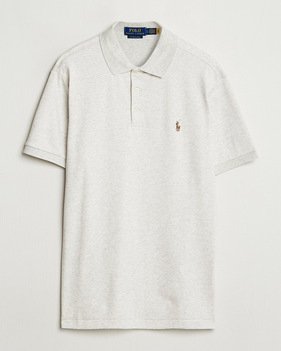 Hombres | Polos | Polo Ralph Lauren | Custom Slim Fit Cotton Polo State Heather