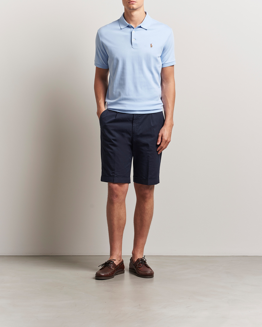 Hombres | Polos | Polo Ralph Lauren | Custom Slim Fit Cotton Polo Office Blue