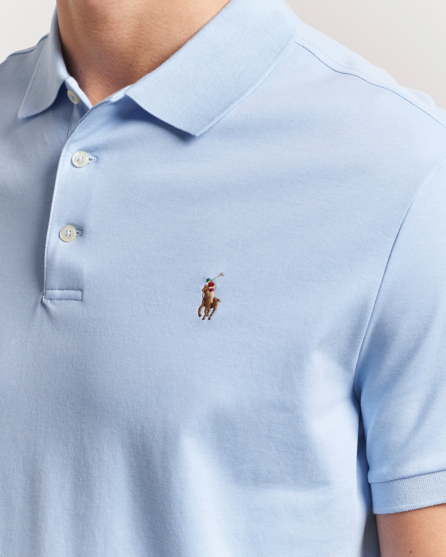 Hombres | Polos | Polo Ralph Lauren | Custom Slim Fit Cotton Polo Office Blue