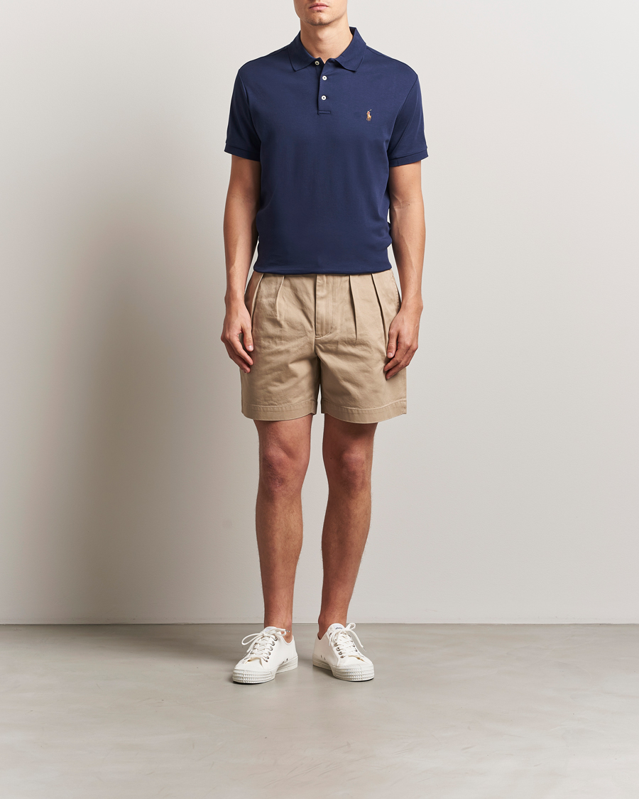 Hombres | Polos | Polo Ralph Lauren | Custom Slim Fit Cotton Polo Refined Navy