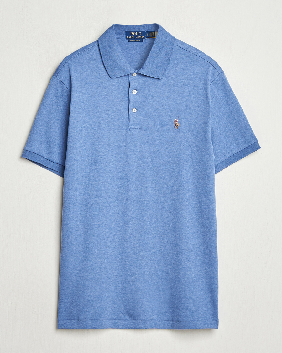 Hombres | Polos | Polo Ralph Lauren | Custom Slim Fit Cotton Polo Faded Royal
