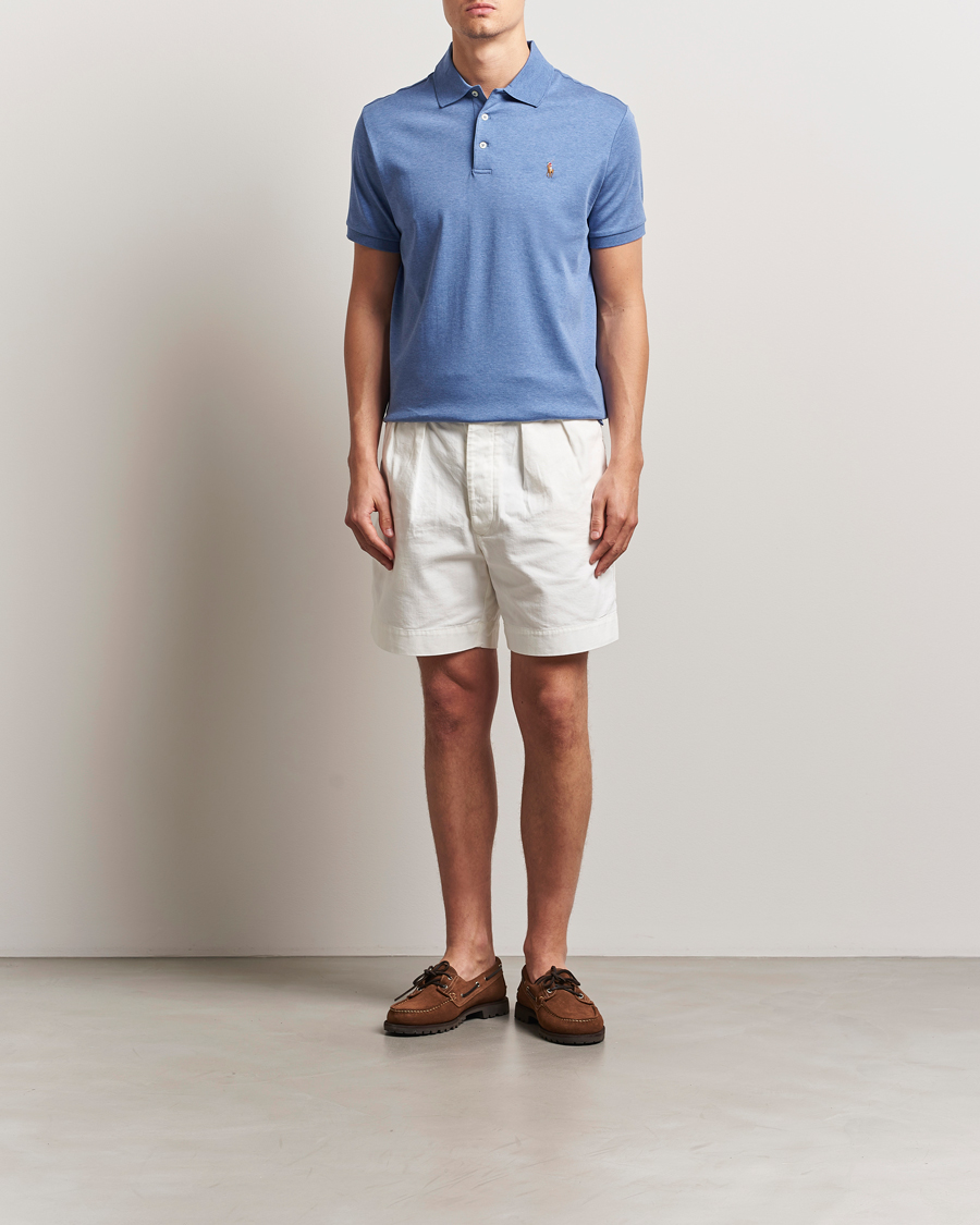 Hombres | Polos | Polo Ralph Lauren | Custom Slim Fit Cotton Polo Faded Royal