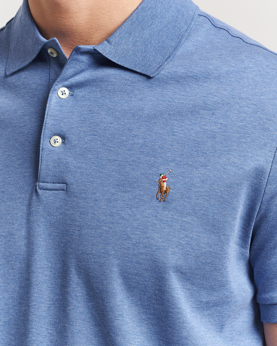 Hombres | Polos | Polo Ralph Lauren | Custom Slim Fit Cotton Polo Faded Royal