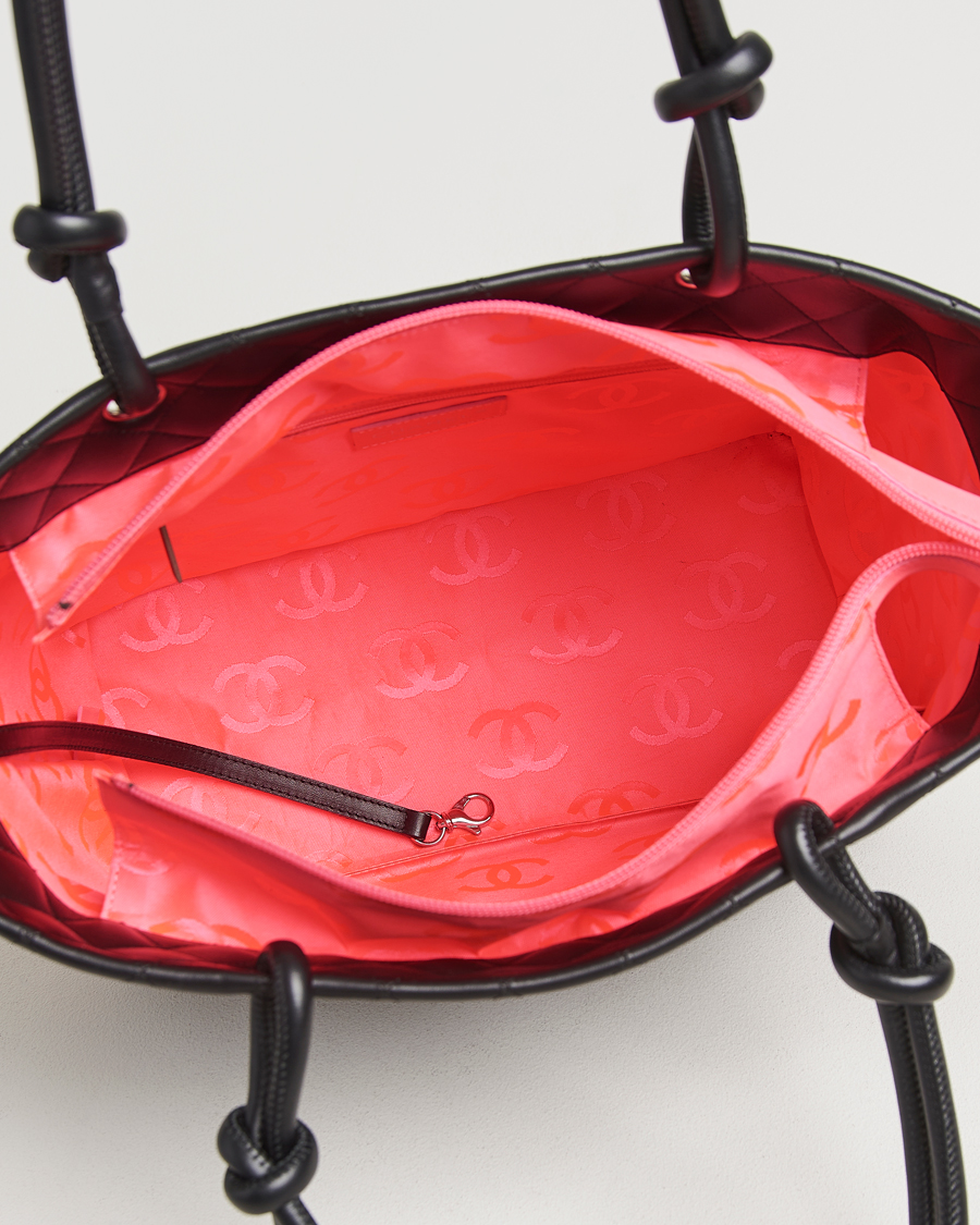 Hombres | Chanel Pre-Owned Cambon Ligne Tote Bag Medium Black | Chanel Pre-Owned | Cambon Ligne Tote Bag Medium Black