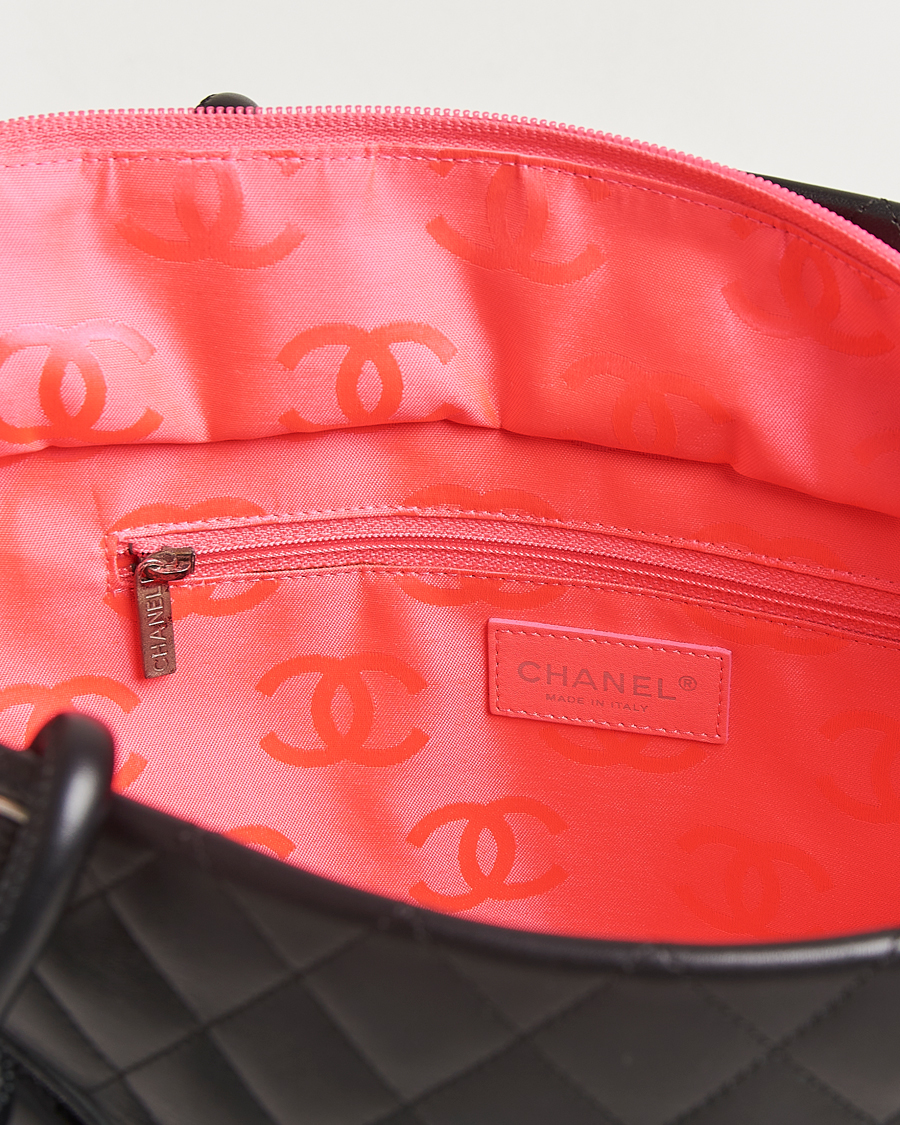 Hombres | Chanel Pre-Owned Cambon Ligne Tote Bag Medium Black | Chanel Pre-Owned | Cambon Ligne Tote Bag Medium Black