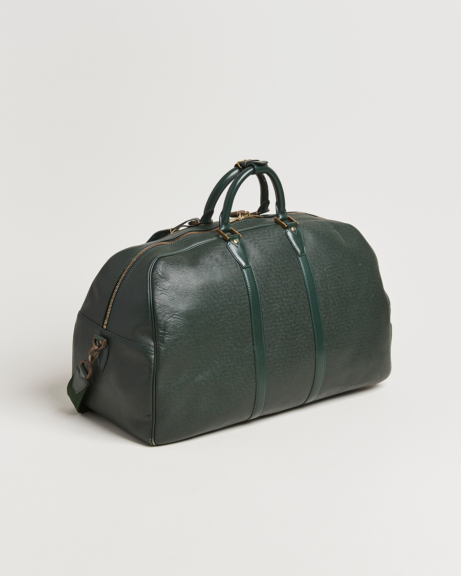 Hombres | Louis Vuitton Pre-Owned Taiga Kendall GM Weekend Bag Green | Louis Vuitton Pre-Owned | Taiga Kendall GM Weekend Bag Green