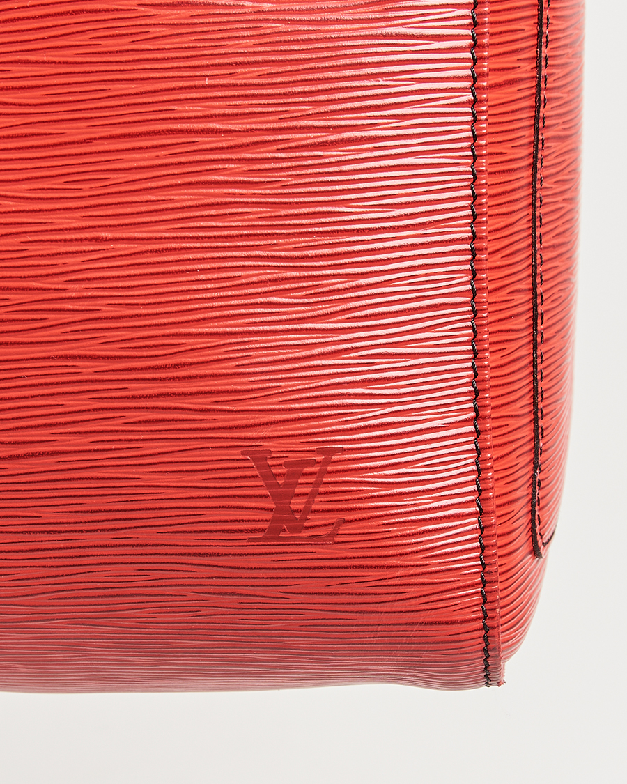Hombres | Louis Vuitton Pre-Owned Keepall 50 Epi Leather Bag Red | Louis Vuitton Pre-Owned | Keepall 50 Epi Leather Bag Red
