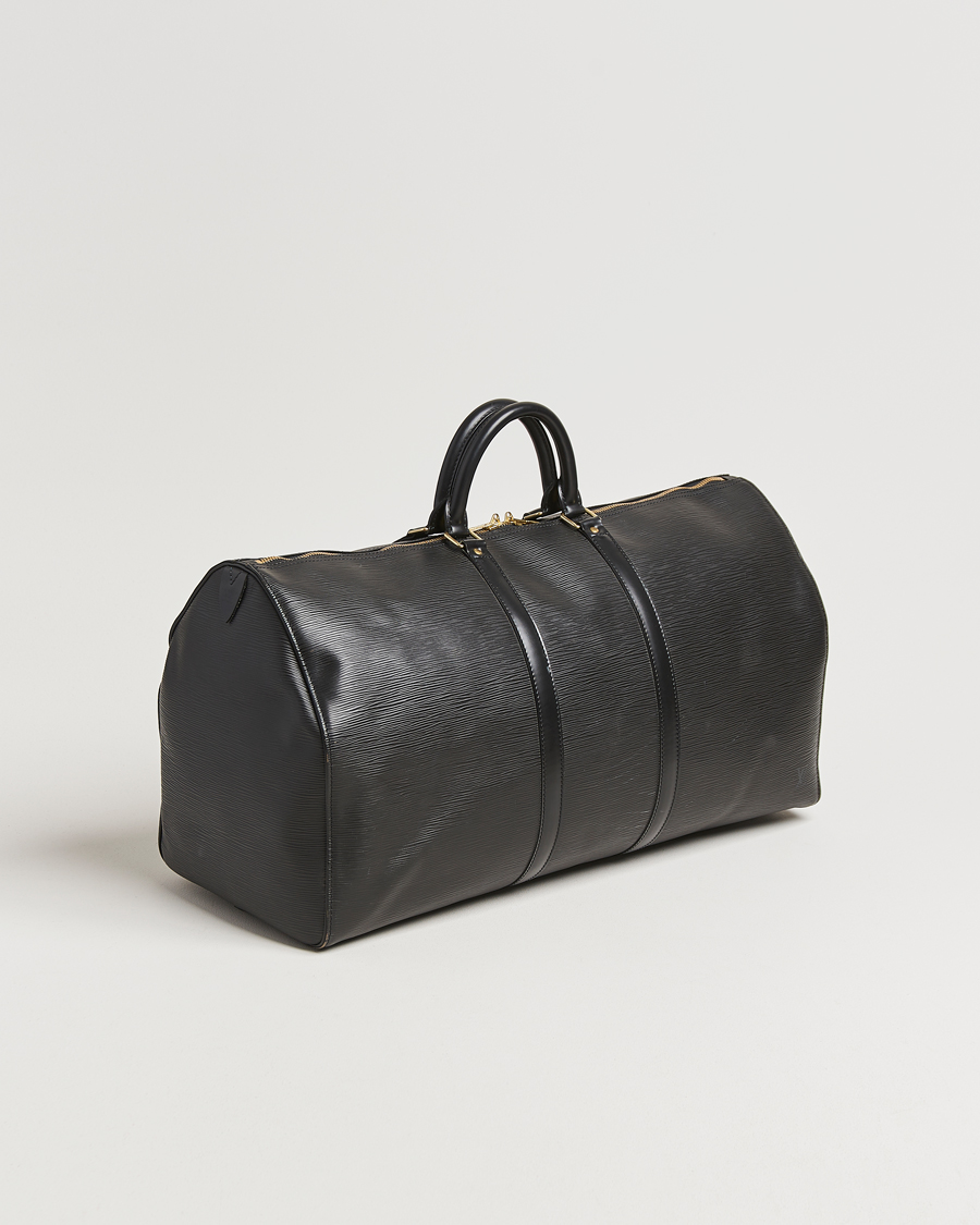 Hombres | Louis Vuitton Pre-Owned Keepall 55 Epi Leather Bag Black | Louis Vuitton Pre-Owned | Keepall 55 Epi Leather Bag Black