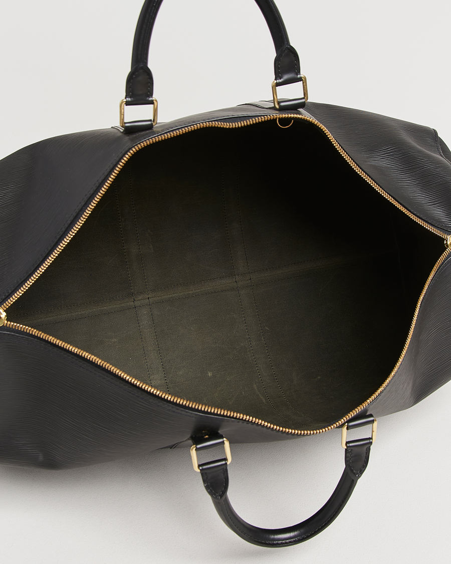 Hombres | Louis Vuitton Pre-Owned Keepall 55 Epi Leather Bag Black | Louis Vuitton Pre-Owned | Keepall 55 Epi Leather Bag Black