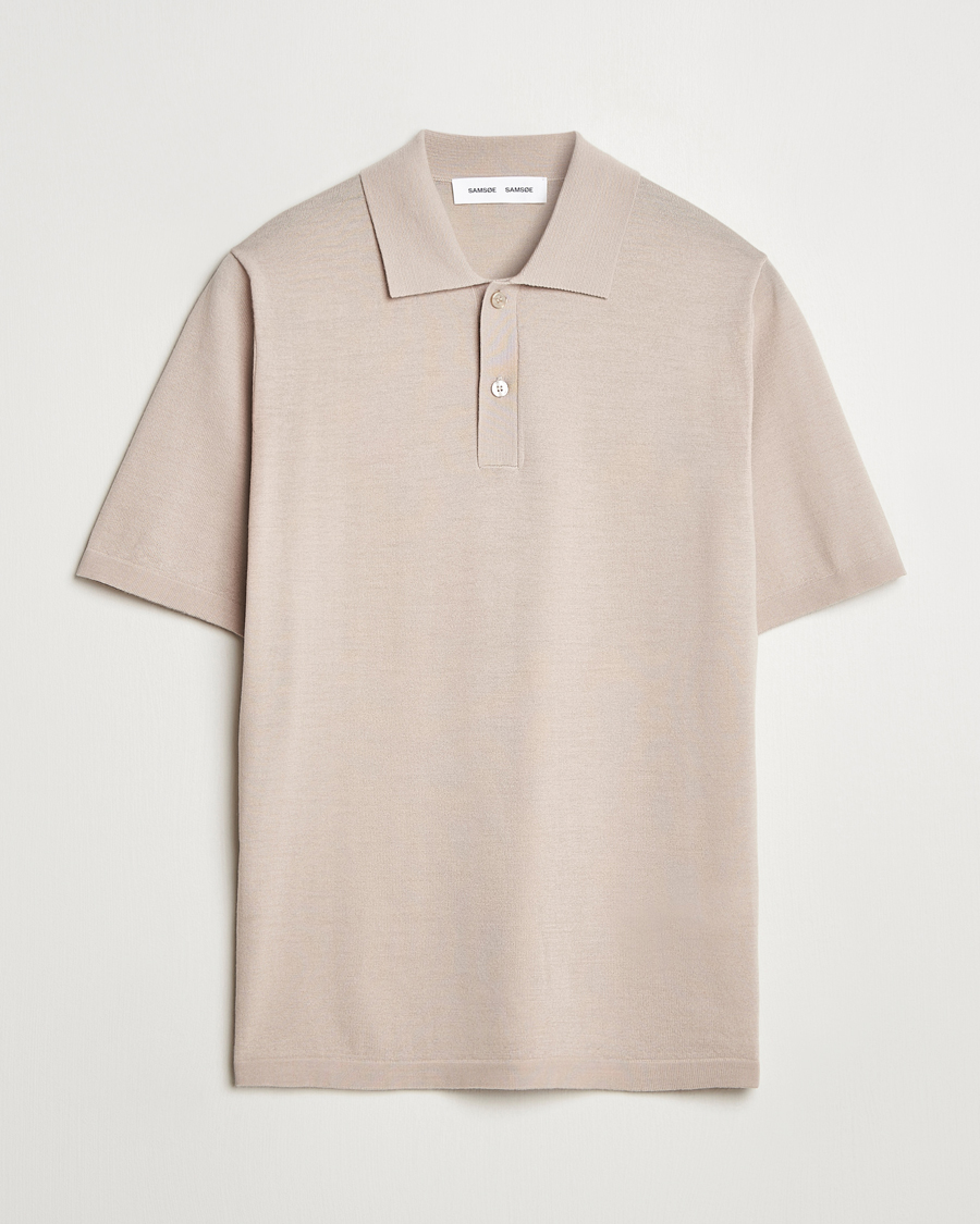 Hombres | Polos | Samsøe Samsøe | Sarown Knitted Polo Pure Cashmere
