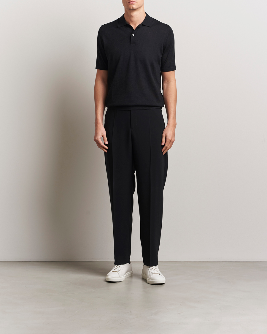 Hombres | Polos | Samsøe Samsøe | Sarown Knitted Polo Black