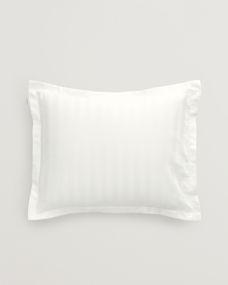 Hombres | GANT Sateen Striped Pillowcase White | GANT | Sateen Striped Pillowcase White