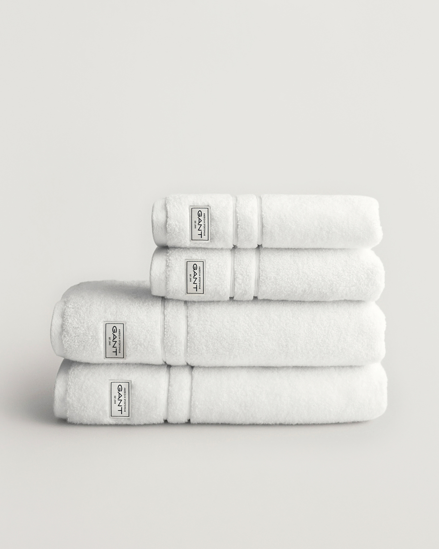 Hombres | GANT 4-Pack Premium Towel White | GANT | 4-Pack Premium Towel White