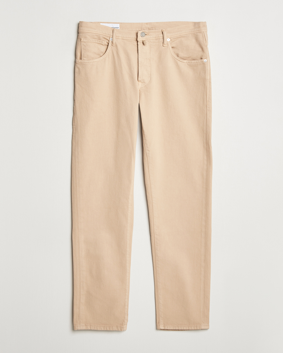 Hombres | Pantalones | Incotex | 5-Pocket Cotton Stretch Pants Beige