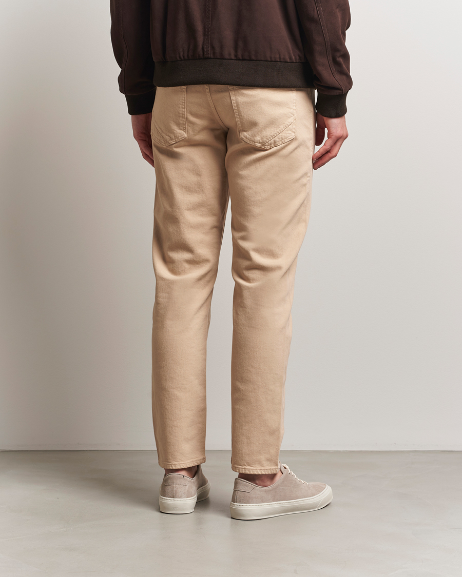 Hombres | Pantalones | Incotex | 5-Pocket Cotton Stretch Pants Beige