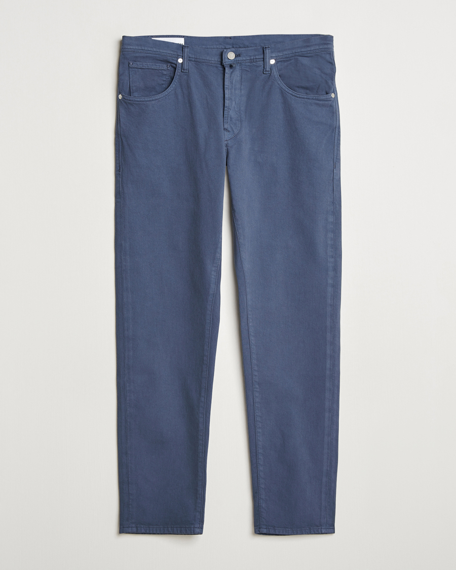 Hombres | Pantalones | Incotex | 5-Pocket Cotton Stretch Pants Dark Blue