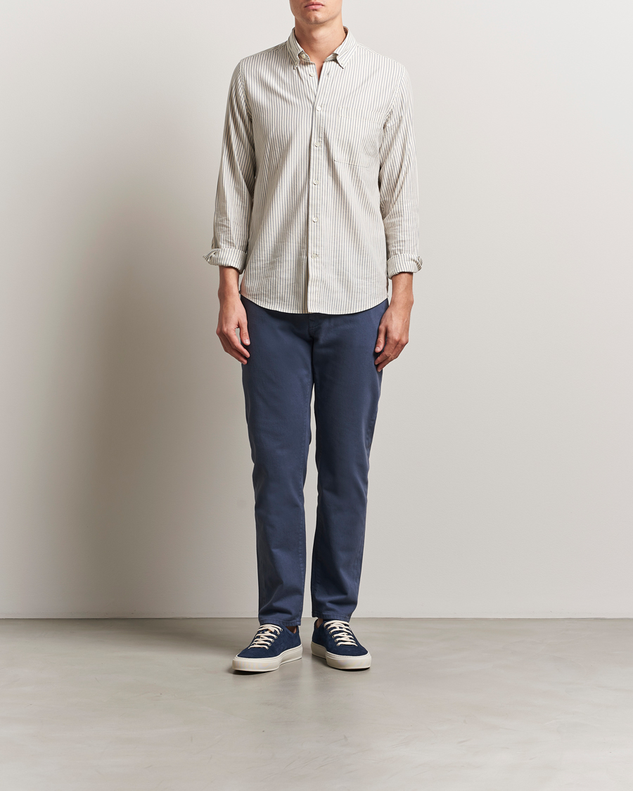Hombres | Pantalones | Incotex | 5-Pocket Cotton Stretch Pants Dark Blue