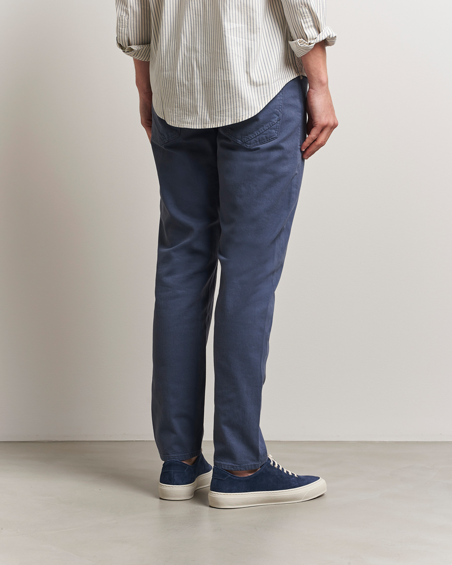Hombres | Pantalones | Incotex | 5-Pocket Cotton Stretch Pants Dark Blue