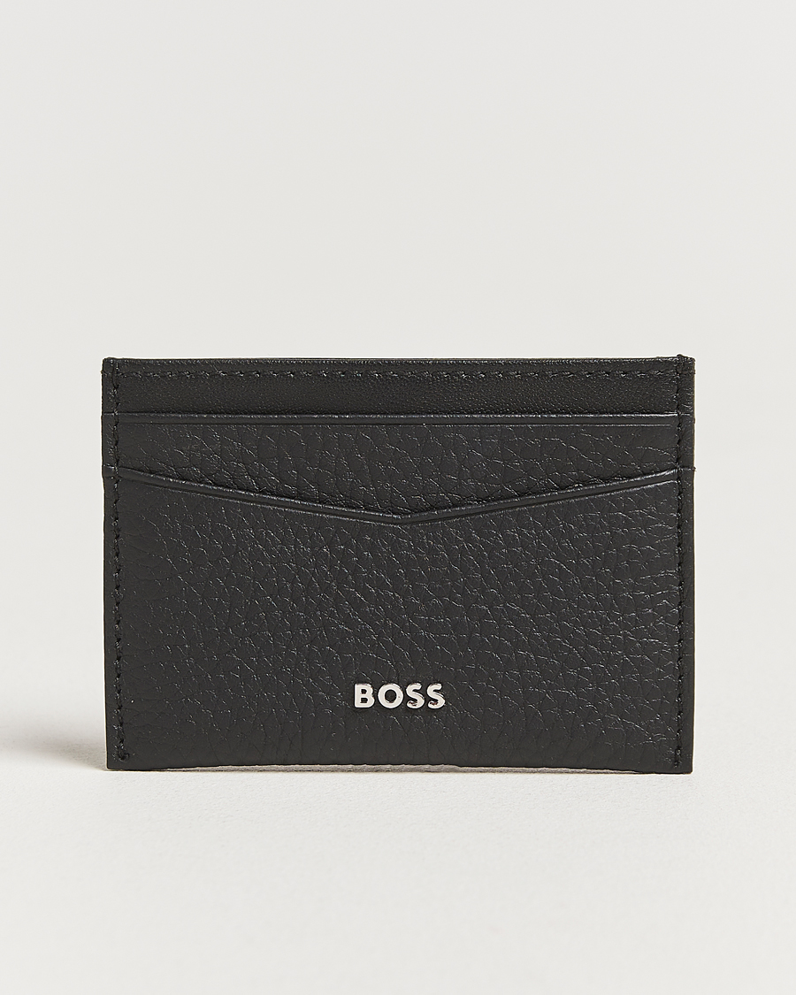Hombres | Billeteras | BOSS BLACK | Crosstown Leather Card Holder Black
