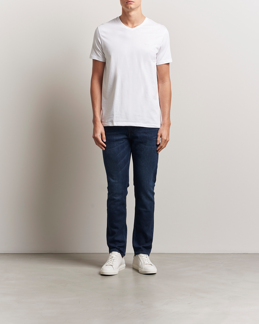 Hombres | Camisetas | BOSS BLACK | 2-Pack Relaxed Fit V-Neck T-Shirt White