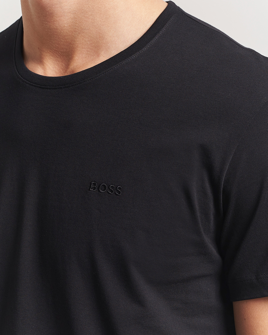 Hombres | Camisetas | BOSS BLACK | 2-Pack Relaxed Fit Crew Neck T-Shirt Black