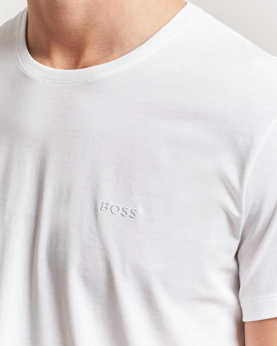 Hombres | Camisetas | BOSS BLACK | 2-Pack Relaxed Fit Crew Neck T-Shirt White