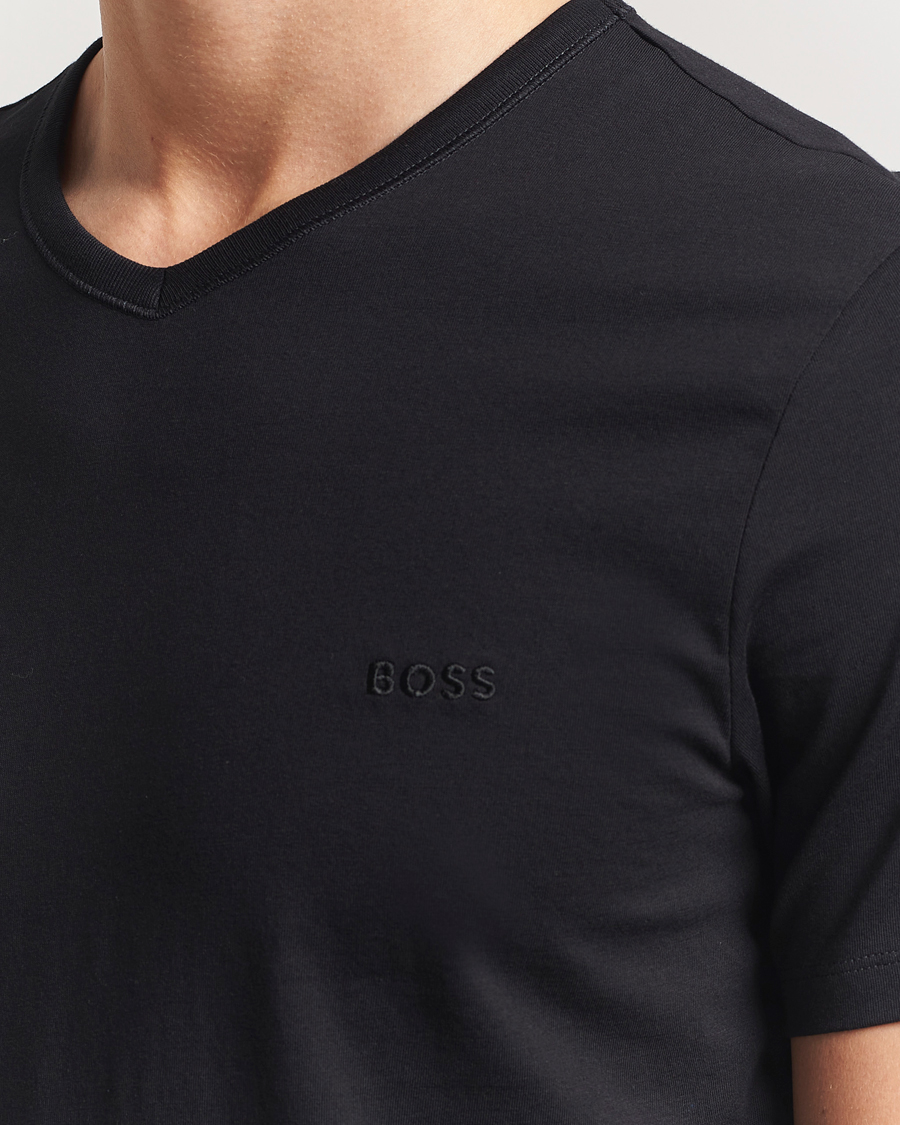 Hombres | Camisetas | BOSS BLACK | 3-Pack V-Neck T-Shirt Black