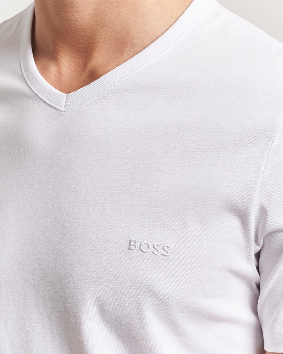 Hombres | Camisetas | BOSS BLACK | 3-Pack V-Neck T-Shirt White