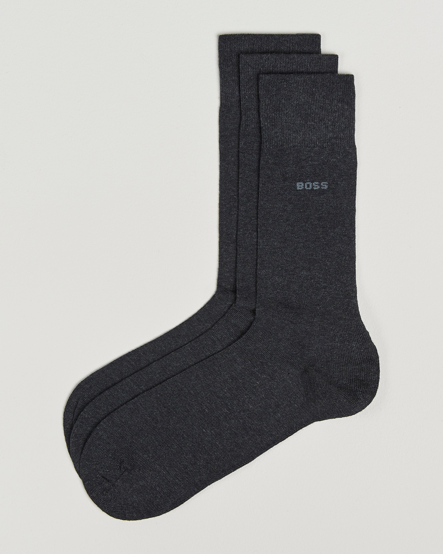 Hombres | Ropa interior y calcetines | BOSS BLACK | 3-Pack RS Uni Socks Charcoal