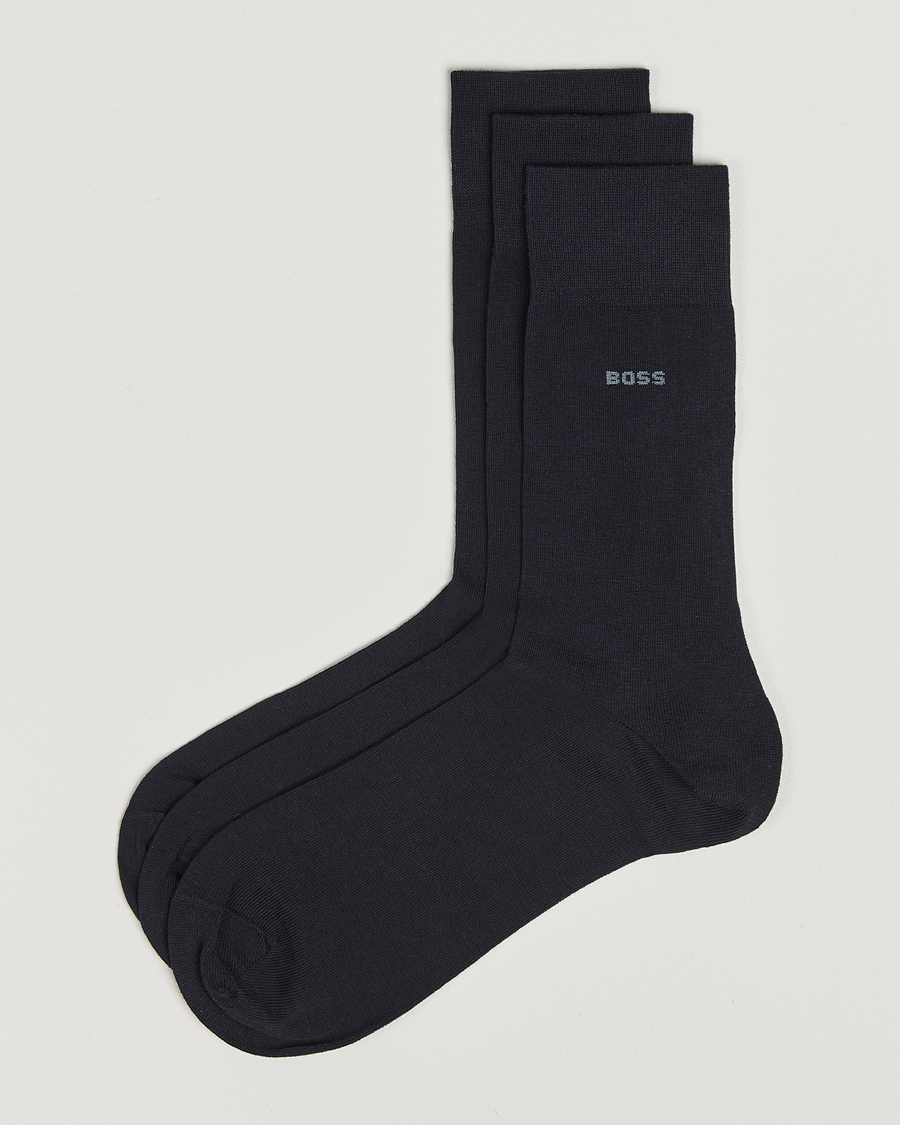 Hombres | Ropa interior y calcetines | BOSS BLACK | 3-Pack RS Uni Socks Dark Blue