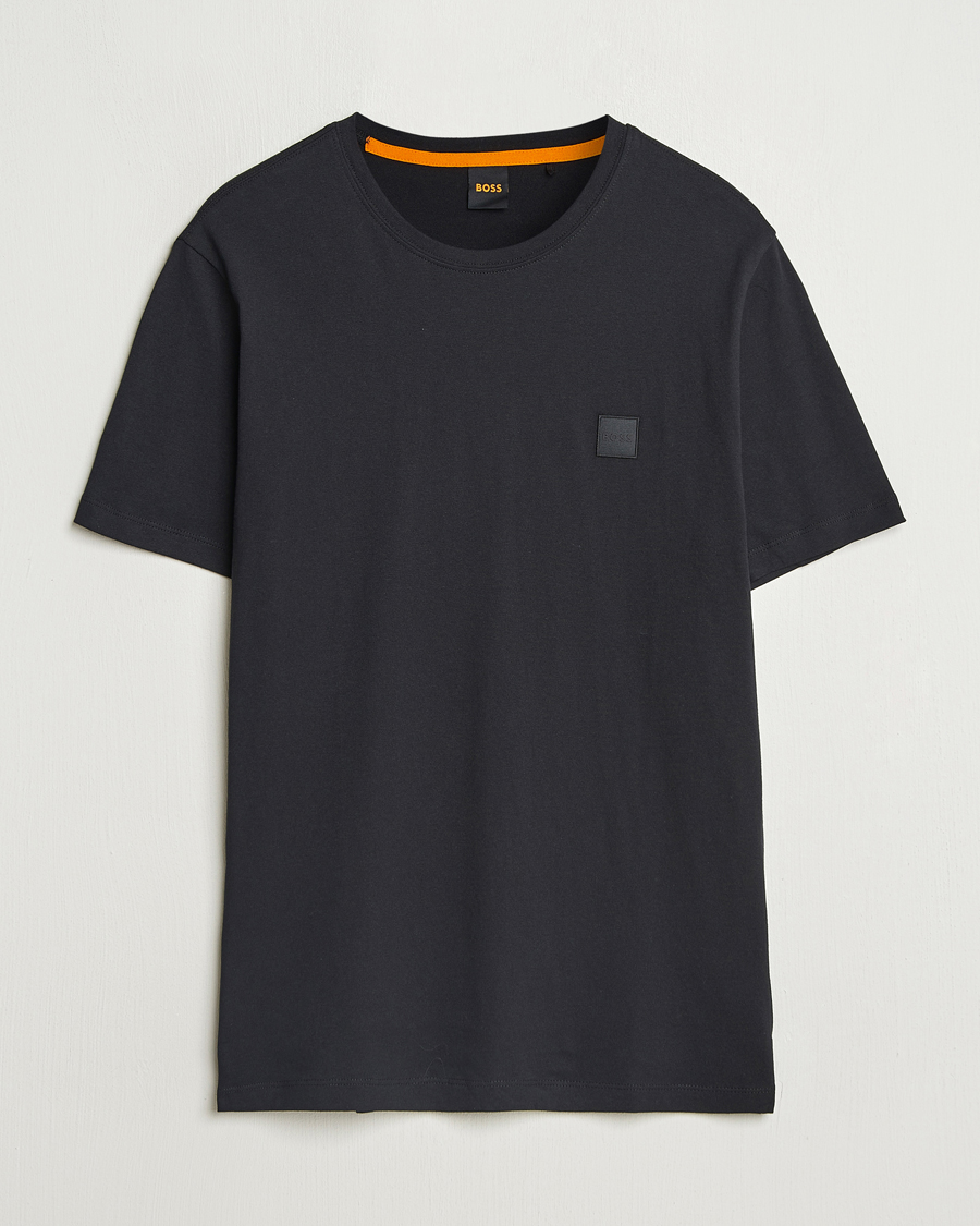 Hombres | Camisetas | BOSS ORANGE | Tales Logo Crew Neck T-Shirt Black