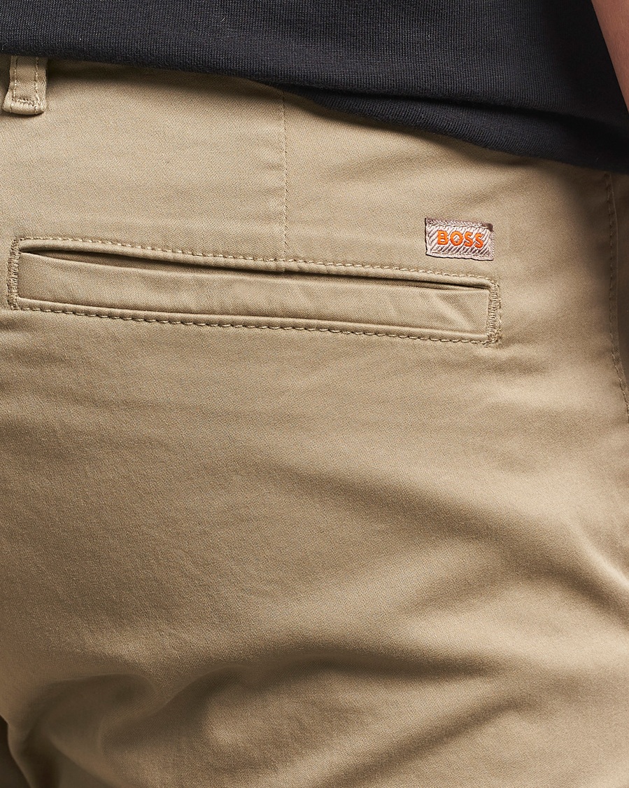 Hombres | Pantalones | BOSS ORANGE | Tapered Fit Cotton Chinos Beige