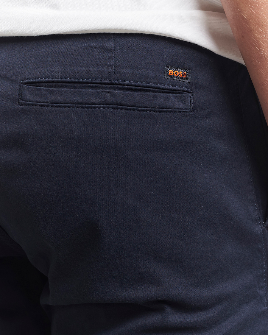 Hombres | Pantalones | BOSS ORANGE | Tapered Fit Cotton Chinos Dark Blue
