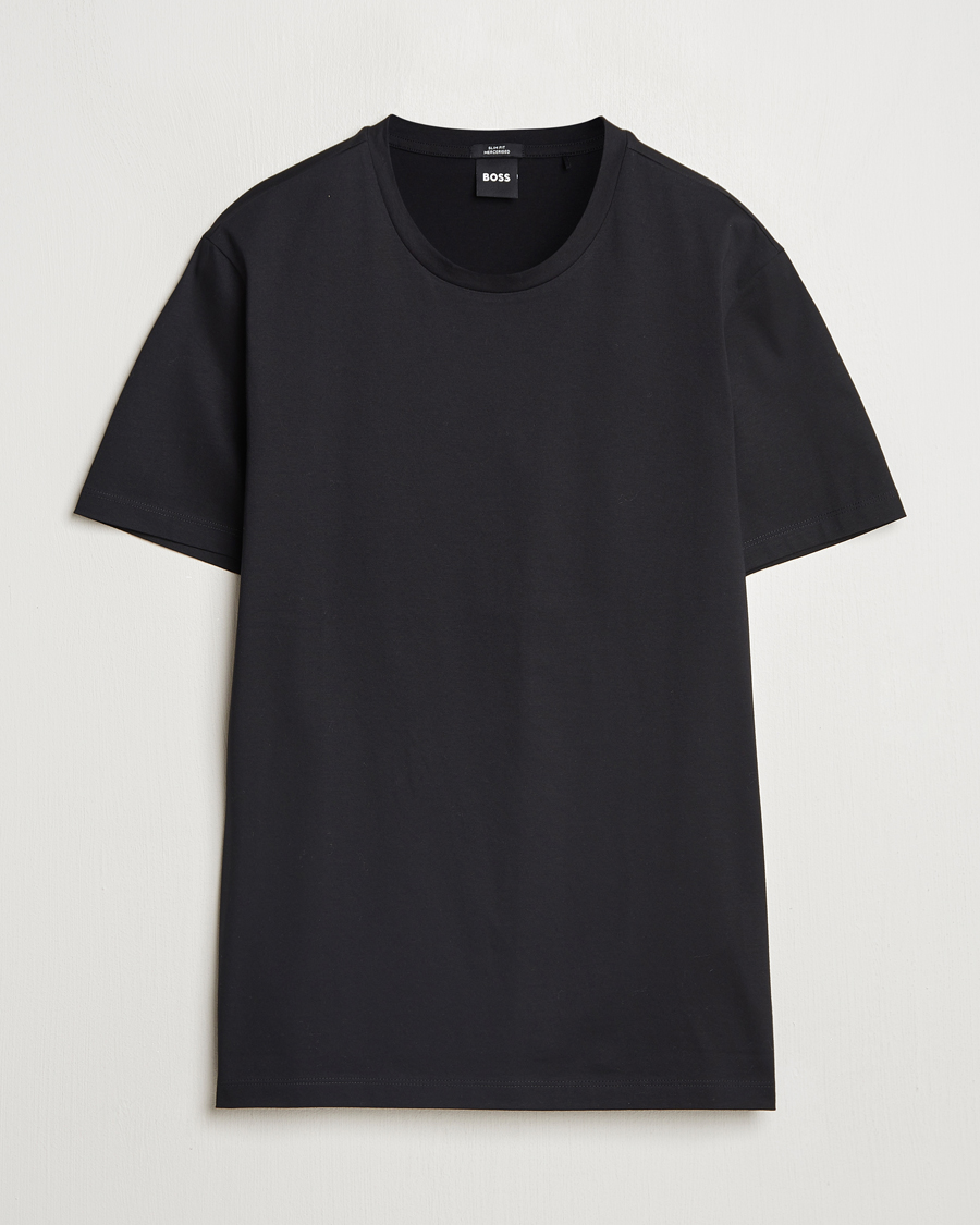 Hombres | Camisetas | BOSS BLACK | Tessler Mercerized Crew Neck T-Shirt Black