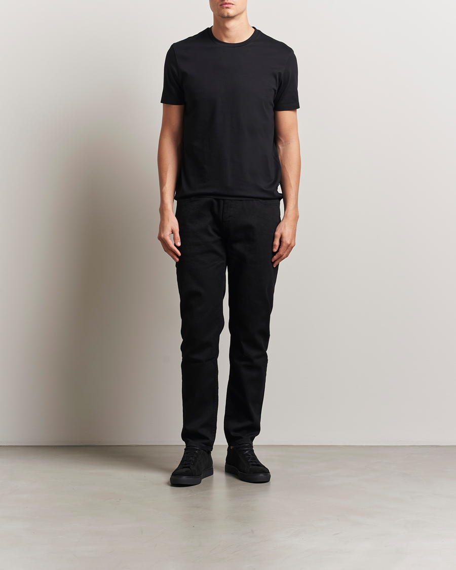 Hombres | Camisetas | BOSS BLACK | Tessler Mercerized Crew Neck T-Shirt Black